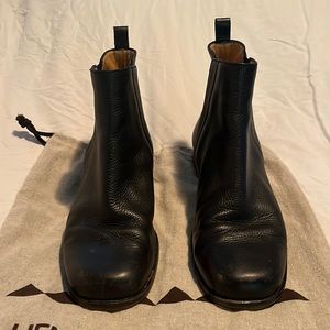 Vintage Henry Beguelin Black Leather Jodhpur Ankle Boots. Size 38.5.  Size 8.5